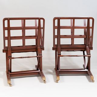 Two Victorian Style Brass-Mounted Mahogany Stands, of Recent Manufacture