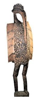 Antique African Large Sunufo Wooden Tribal Sculpture