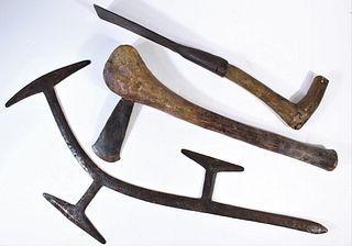 African Axe, Hoe, and Weapons from 1900's