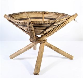 African Woven Colander / Church Seat 1900's