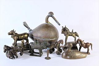 Group of various Brass Indian Pieces