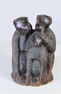 Carved Wooden Monkeys