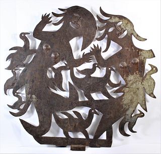Janvier Louis Juste (20th C.Haiti) Sculpted Steel