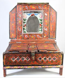 Painted Indonesian Jewelry Chest