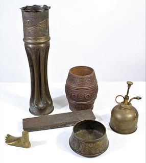 WW1 Trench Art Vase & Indonesian Pcs.