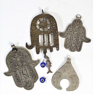(4) Moroccan Metal Ornaments