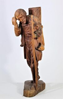 Hand Carved Hardwood Sculpted Figure