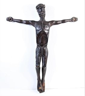 Hand Carved Wooden Figure of Christ