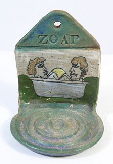 Hand Painted Clay Soap Dish