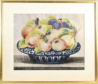 American 19th Century Watercolor on Paper