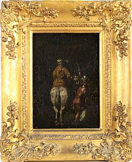 Old Master Painting of Soldiers, oil on canvas