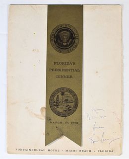 (2) JF Kennedy Presidential Dinner Prrograms Signed