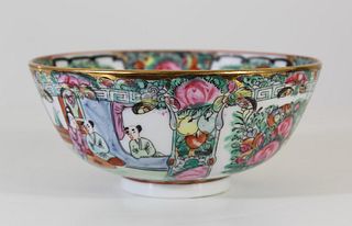 Japanese Rose Medallion Porcelain Bowl