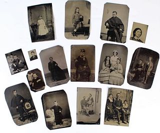 (15) U.S. Tintypes of Children and Families 1850's