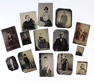 (14) U.S. Tintypes of  Men and Women 1850's