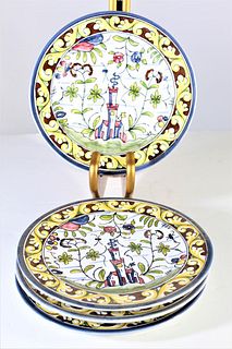 Set of (4)  Hand Painted Portuguese Plates