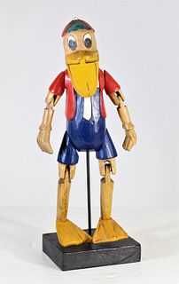 Articulated Carved Wood Donald Duck