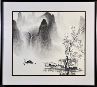 Qi Min Zhong  (B 1953) China, Painting in ink
