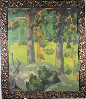 Large Landscape (mid 20th Century) Oil on Canvas