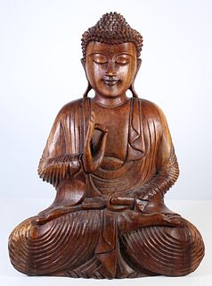 Seated Wooden Buddha