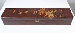 Chinese Wooden Scroll Box