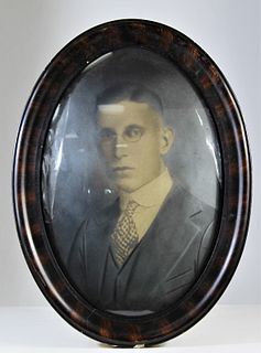 Framed Oval Portrait of a Young Gentleman