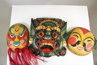 (3) Indonesian Handmade Masks