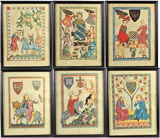 Collection of 6 Medieval Scenes