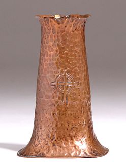 Mission Inn Riverside, CA Hammered Copper Vase c1910s