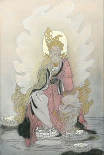 Bertha Lum Painting "Kuan Yin" 1907