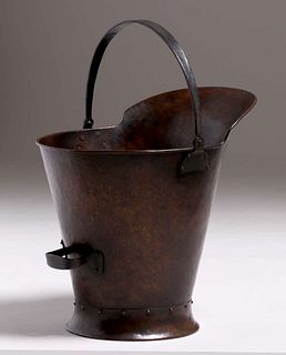 Stickley Brothers Hammered Copper #116 Coal Bucket 1910
