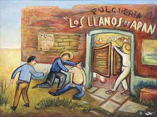 Vintage Mexican Painting Los Llanos de Apan