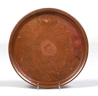 Arts & Crafts Hammered Copper Tray c1910s