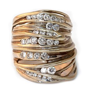 Diamond & 14k white gold ring