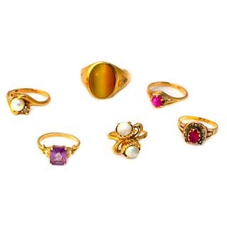 Collection of 14k & 10k Gold Rings