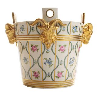 Fine Dresden Hand-Painted and Gilt-