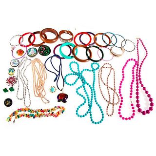Collection of rhinestone & costume jewelry