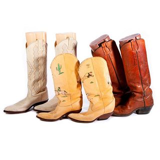 Dan Post, Olathe and Zodiac leather cowboy boots