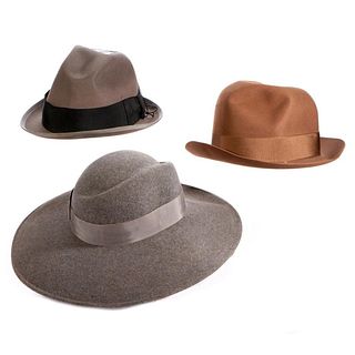Three Mr. John and Borsalino hats