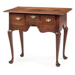 A New England Queen Anne Carved Cherrywood Dressing Table