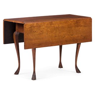 A Chippendale Style Cherrywood Double Drop-Leaf Table