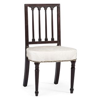 A Philadelphia Federal Carved Mahogany Side Chair Attributed to Ephraim Haines