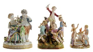 Three Meissen Porcelain Figural