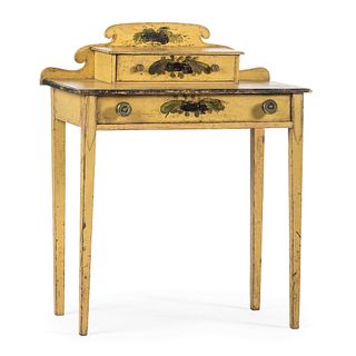 A Maine Classical Paint-Decorated Pine Dressing Table