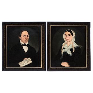 A Pair of Ohio Portraits by J. Woodruff, 19th Century