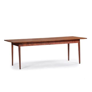 A Federal Red-Stained Pine Harvest Table