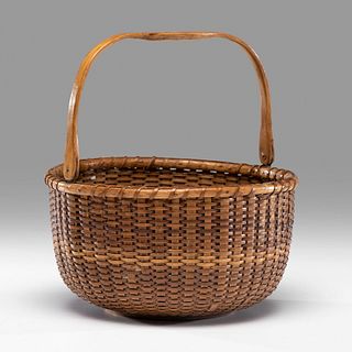 A Round Nantucket Lightship Basket by A.D. Williams