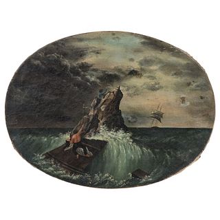 An American Folk Art Seascape, 19th Century