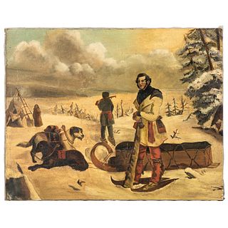 An American, Possibly Canadian, Winter Landscape After Paul Kane, 19th Century