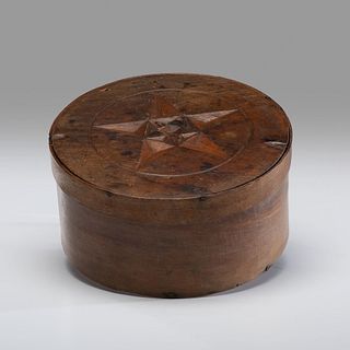 A Maple and Pine Star-Carved Ditty Box